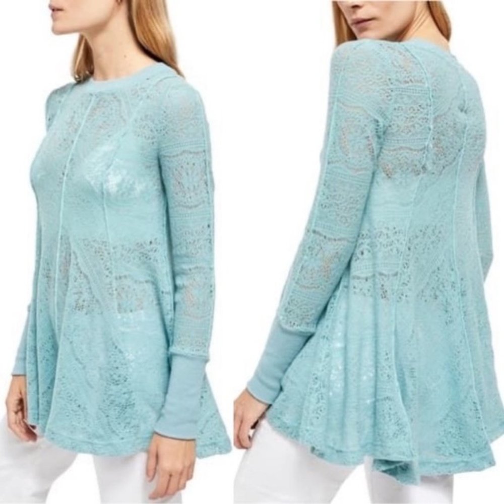 FREE PEOPLE coffee in the Morning Tunic Pullover M
